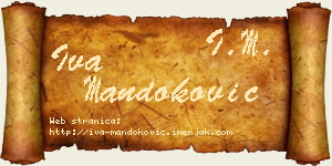 Iva Mandoković vizit kartica